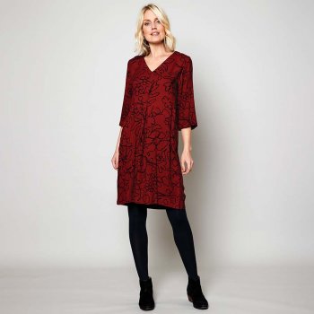 Nomads Fig Pleat Front Tunic Dress