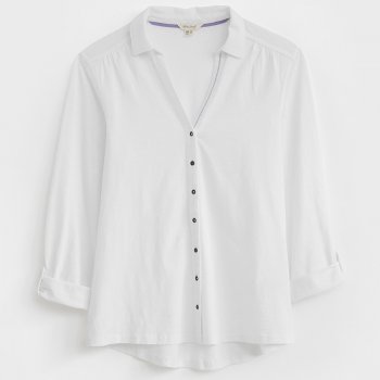 White Stuff Annie Jersey Shirt - White