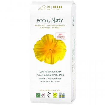 Eco By Naty Pads with Wings - Night - Pack of 10