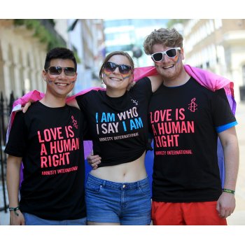 Amnesty Love is a Human Right Unisex T-Shirt