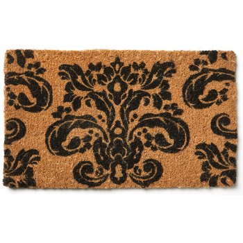 Black Patterned Coir Doormat