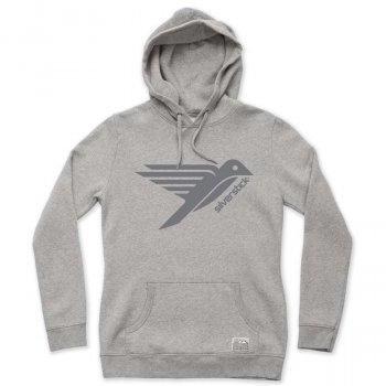 Womens Logo Pullover Hoodie - Ash Marl