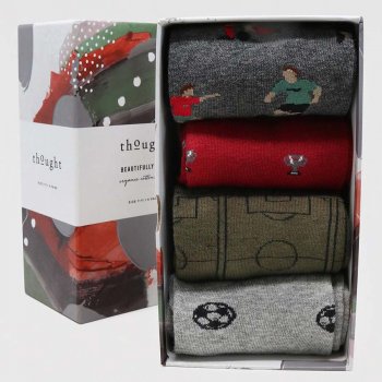 Thought Victory Football Organic Cotton Socks Gift Box - UK7-11