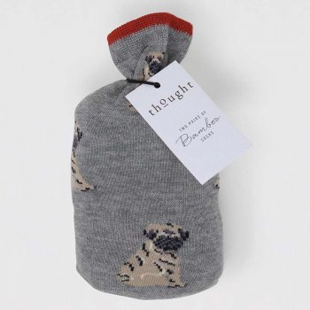 Thought Wiley Pug Bamboo Socks In A Bag - 2 Pairs - UK7-11