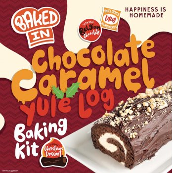 Bakedin Chocolate & Caramel Yule Log Baking Kit