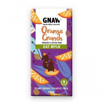 Gnaw Vegan Orange Crunch Oat Mylk Chocolate - 100g