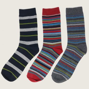 Thought Multistripe Bamboo Sock Pack - UK7-11 - 3 Pairs