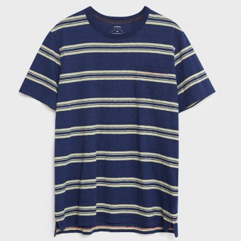White Stuff Block Stripe T-Shirt - Indigo