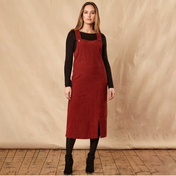 Nomads Cord Tunic Dress - Russet