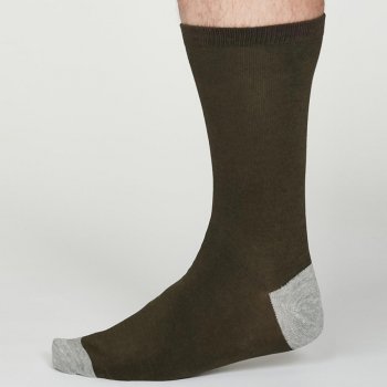 Thought Solid Jack Bamboo Socks - Walnut Grey - UK7-11
