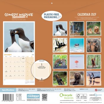 Comedy Wildlife Photography Awards 2027 Wall Calendar