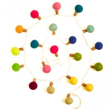 Fair Trade Multi Coloured Lightbulb Garland