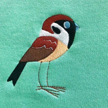 Matt Sewell Mens Tree Sparrow Sweat - Sea Glass