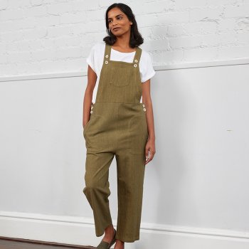 Nomads Cropped Dungarees - Caper