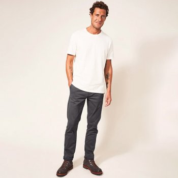White Stuff Sutton Organic Chino Trousers - Dark Grey