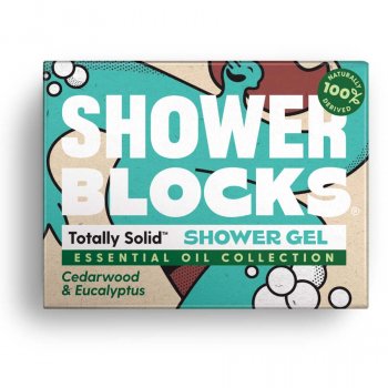 Shower Blocks Solid Shower Gel - Cedarwood & Eucalyptus - 100g