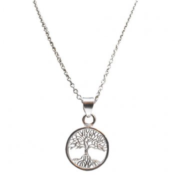 Fair Trade Silver Coloured Tree of Life Necklace