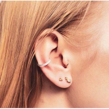 So Just Shop Gold Triad Earrings