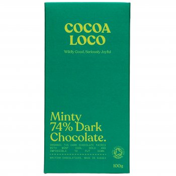 Cocoa Loco Organic Dark Chocolate & Mint Bar - 100g