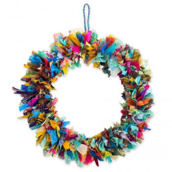 Recycled Sari Wreath