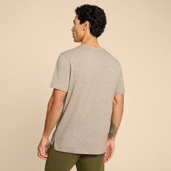 White Stuff Fairtrade Scaling Waves Graphic Tee - Grey