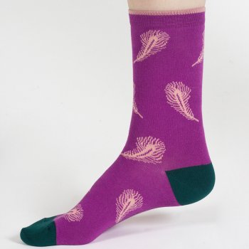 Thought Peacock Organic Cotton Sock Gift Box - 4 Pairs - UK4-7