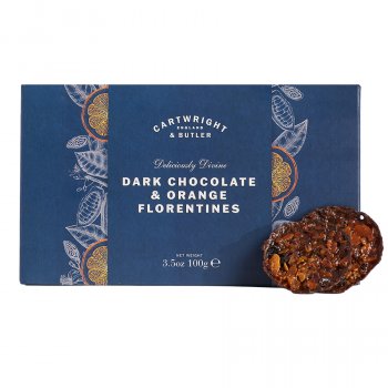 Cartwright & Butler Dark Chocolate with Orange Florentines - 100g