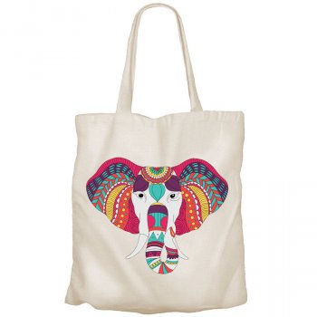 Recycled Cotton Tote Bag - Elephant