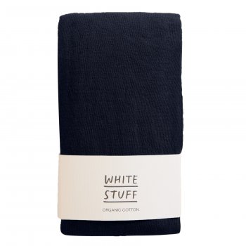 White Stuff Patty Plain Organic Tights - Dark Navy