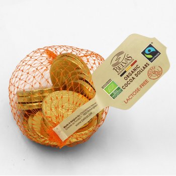 Belvas Fairtrade & Organic Vegan Chocolate Coins - 80g
