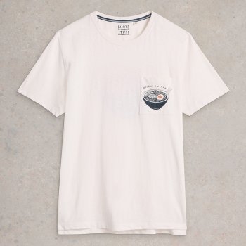 White Stuff Ramen Graphic Tee - White Print