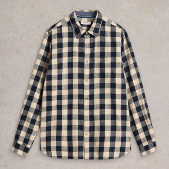 White Stuff Buffalo Check Long Sleeve Shirt - Navy Multi