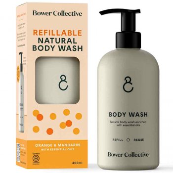 Bower Collective Reusable Body Wash Pump - Orange & Mandarin - 400ml