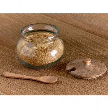 Kali Round Storage Jar - Natural & Clear