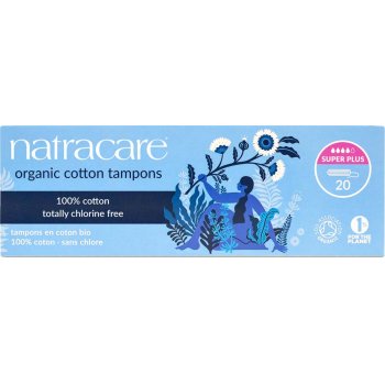 Natracare Organic Cotton Tampons - Super Plus - Pack of 20