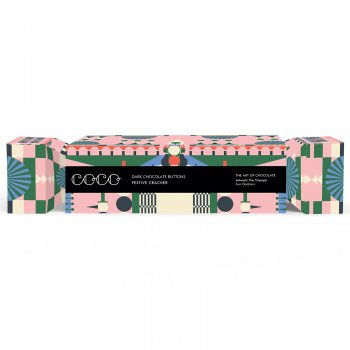 Coco Chocolatier Festive Cracker - Dark Chocolate Buttons - 80g