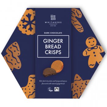 Whitakers Dark Chocolate Gingerbread Honeycomb Crisps - 165g