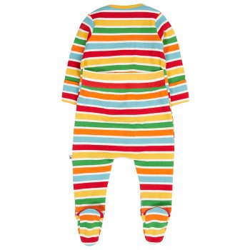 Frugi Easydressing Rib Stripe Babygrow
