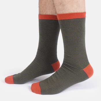 Thought Modal Stripe Crew Socks - Midnight Blue - UK7-11