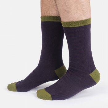 Thought Modal Stripe Crew Socks - Brown - UK7-11