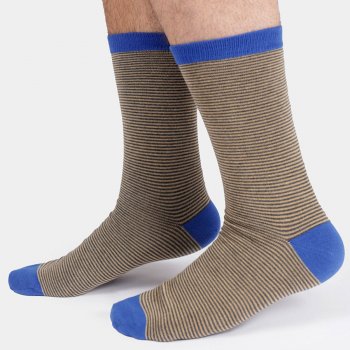 Thought Modal Stripe Crew Socks - Sand Yellow - UK7-11