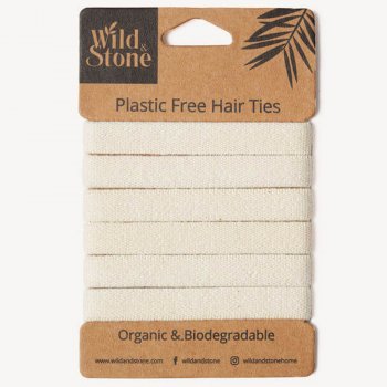 Wild & Stone Plastic Free Hair Ties - Blonde - Pack of 6