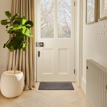 Candy Fleck Stripe Doormat - Slate - 50 x 75cm