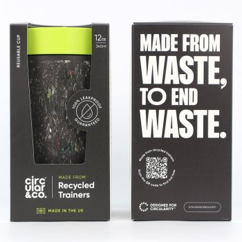 Circular & Co Recycled Trainer Reusable Coffee Cup - Lime Green - 12oz