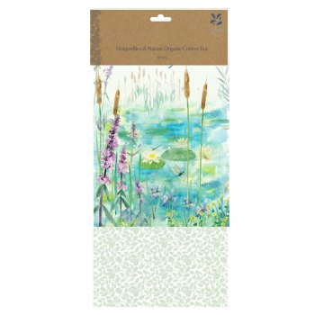 National Trust Organic Cotton Tea Towels Set of 2 - Dragonflies