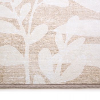 Eco-Washable Natural Eden Leaves Runner - 75 x 220cm