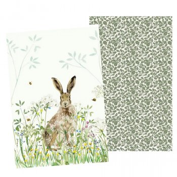National Trust Organic Cotton Tea Towel - Hare - Set of 2