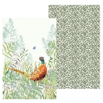 National Trust Organic Cotton Tea Towel - Pheasant - Set of 2
