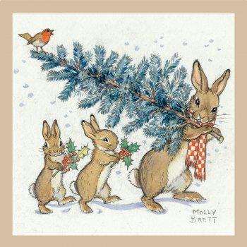 Amnesty Charity Christmas Cards - Playful Bunnies - Pack of 10