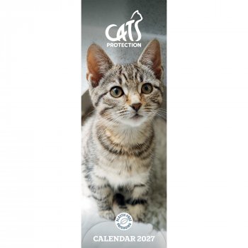 Cats Protection 2027 Slim Wall Calendar